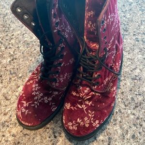 Velvet Doc Martens